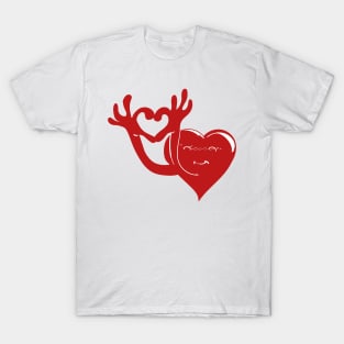 valentines day funny heart cartoon T-Shirt